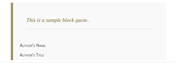 Block quote example